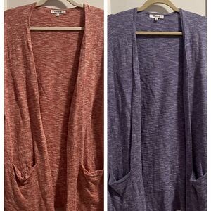 Madewell Pink and Purple Cardigan Sweaters